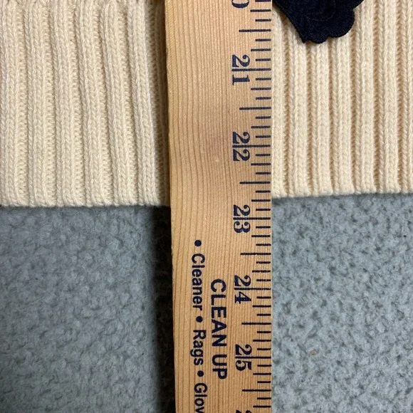 J.Crew Sweater Women Small Cream Cable Knit Ruffle Turtleneck Wool Blend NWT $89 - Picture 10 of 11